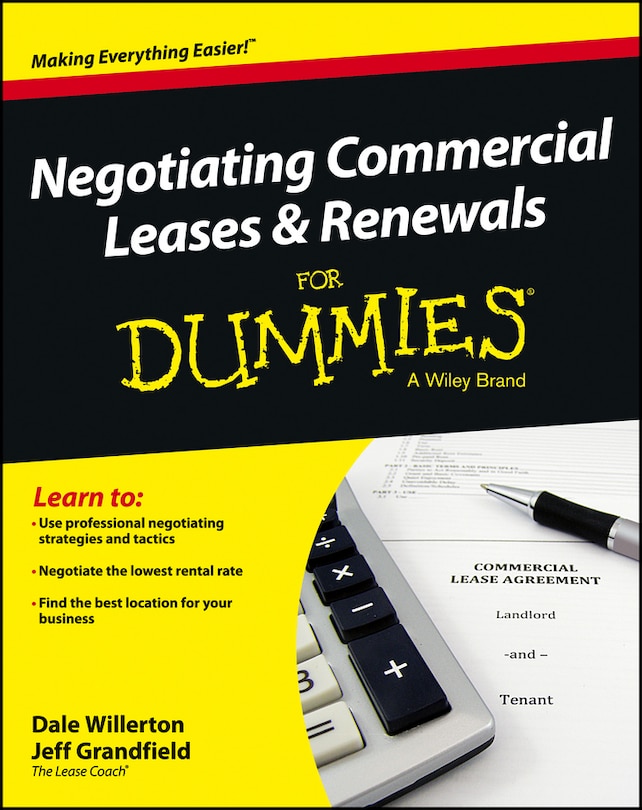 Front cover_Negotiating Commercial Leases & Renewals For Dummies