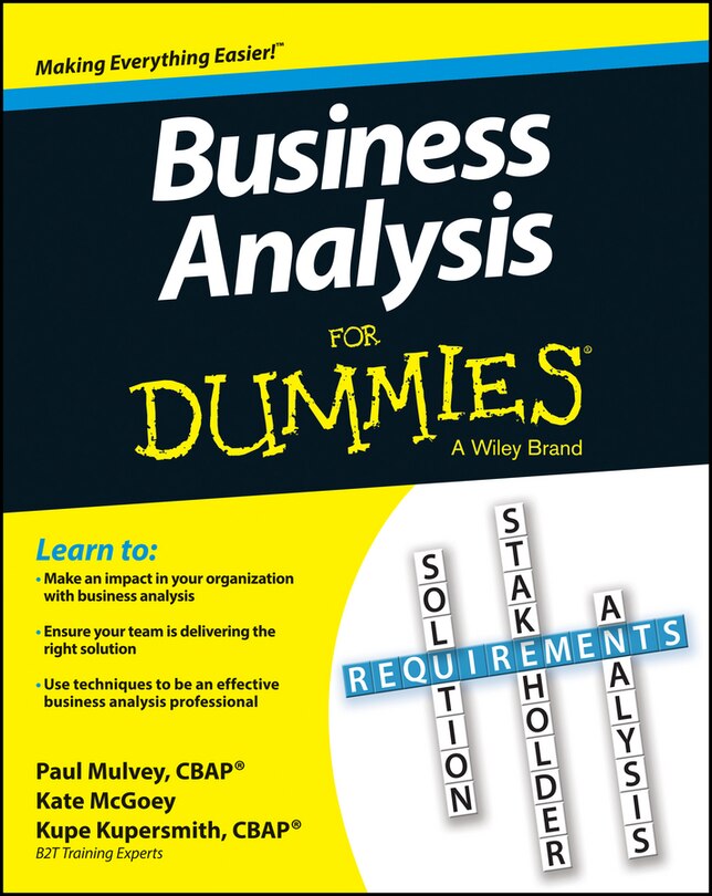 Front cover_Business Analysis For Dummies
