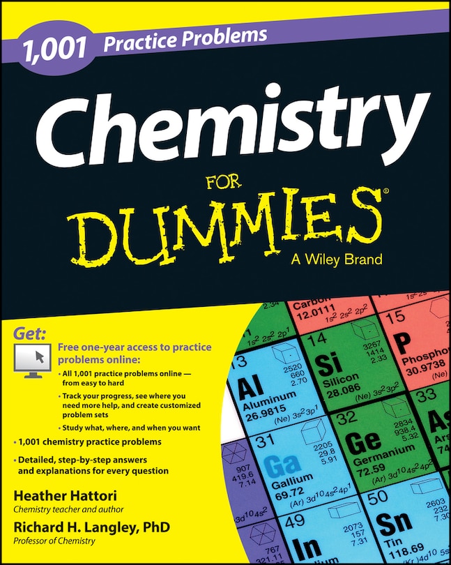 Front cover_Chemistry: 1,001 Practice Problems For Dummies (+ Free Online Practice)