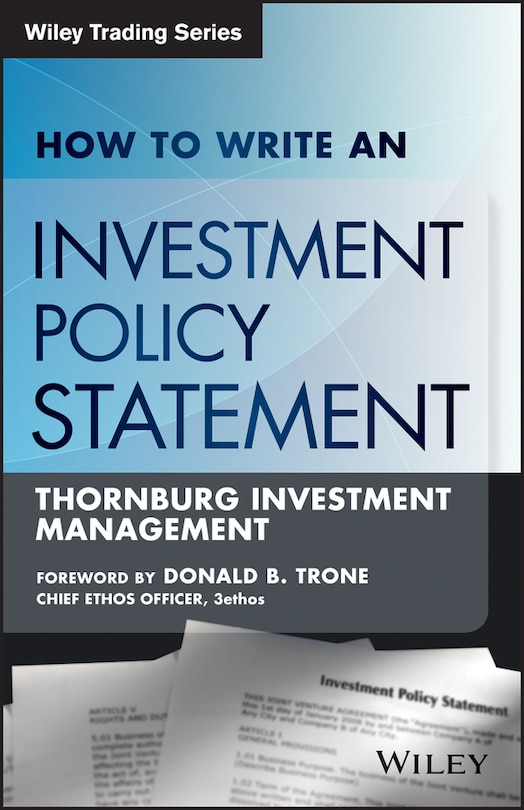 Front cover_How to Write an Investment Policy Statement