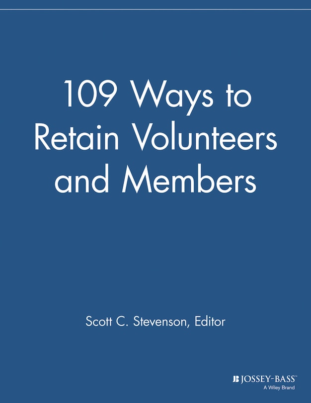 Front cover_109 Ways to Retain Volunteers and Members