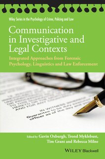 Front cover_Communication in Investigative and Legal Contexts