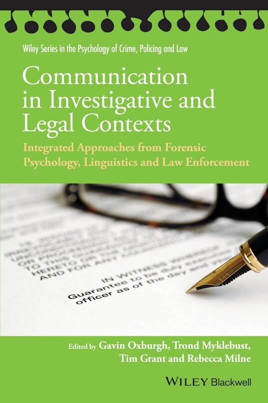 Front cover_Communication in Investigative and Legal Contexts
