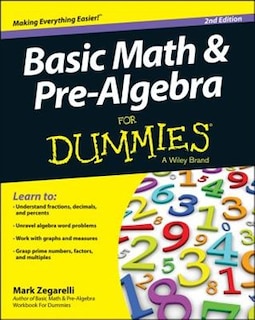 Couverture_Basic Math and Pre-Algebra For Dummies