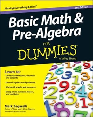 Couverture_Basic Math and Pre-Algebra For Dummies