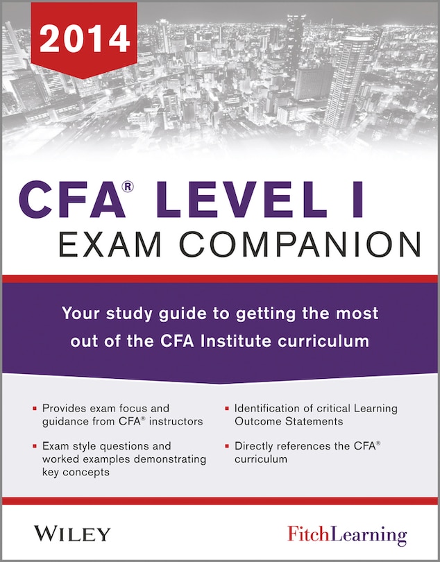 Front cover_CFA level I Exam Companion