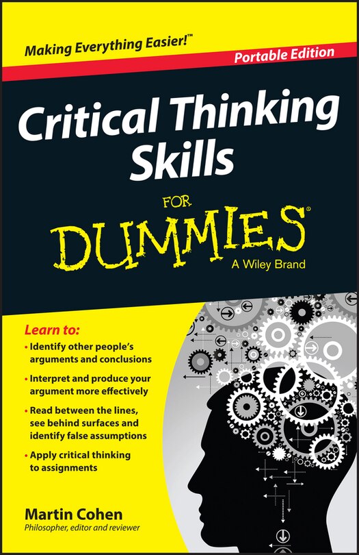 Front cover_Critical Thinking Skills For Dummies