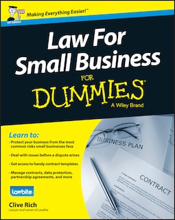 Front cover_Law for Small Business For Dummies - UK