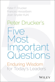 Front cover_Peter Drucker's Five Most Important Questions