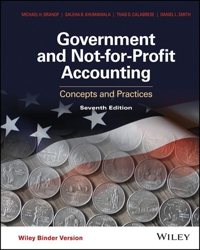 Government And Not-for-profit Accounting: Concepts and Practices