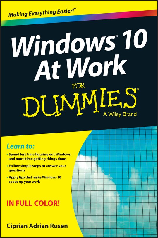 Front cover_Windows 10 At Work For Dummies
