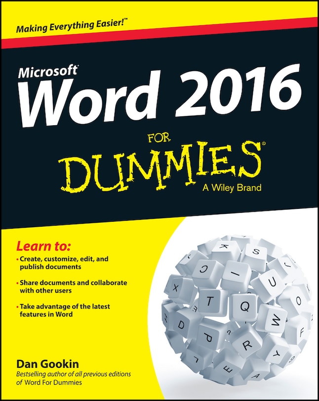 Front cover_Word 2016 For Dummies