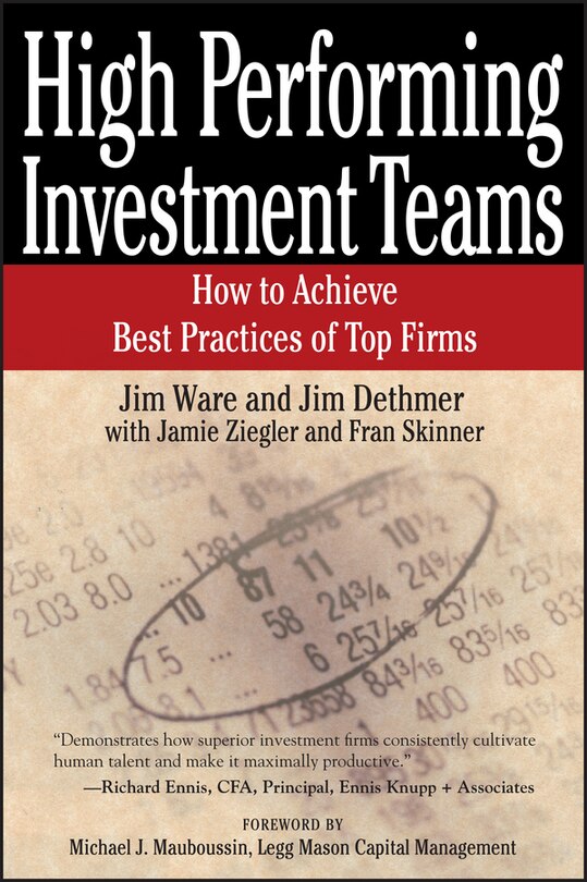 Front cover_High Performing Investment Teams