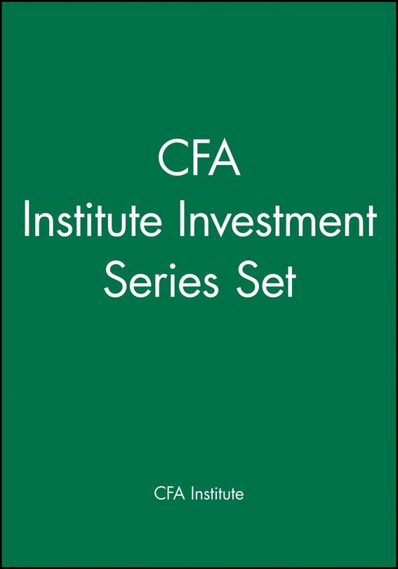 Front cover_CFA Institute Investment Series Set