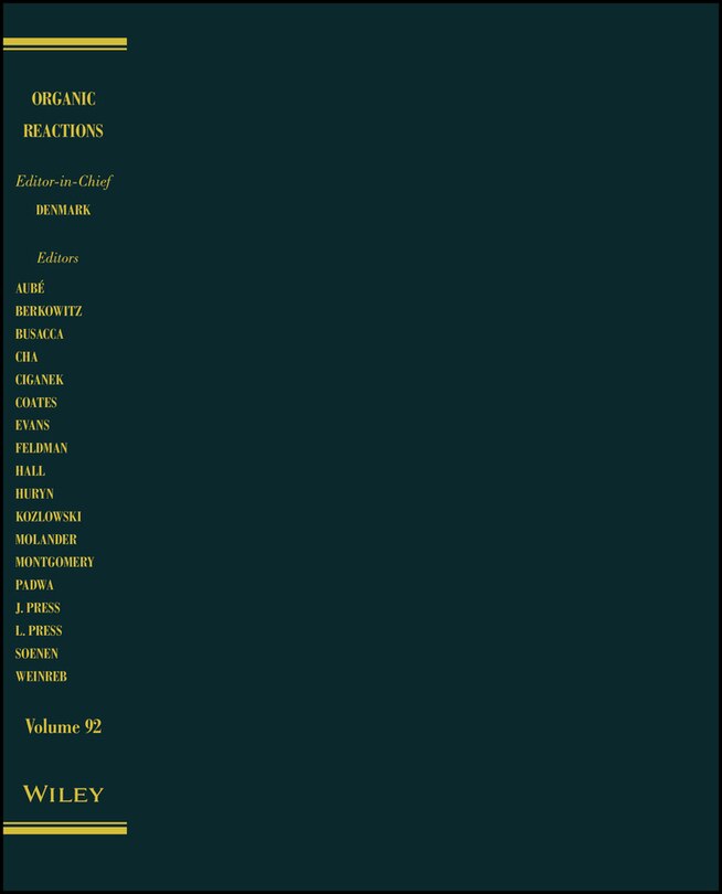 Couverture_Organic Reactions, Volume 92