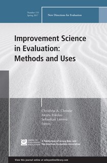 Couverture_Improvement Science in Evaluation: Methods and Uses