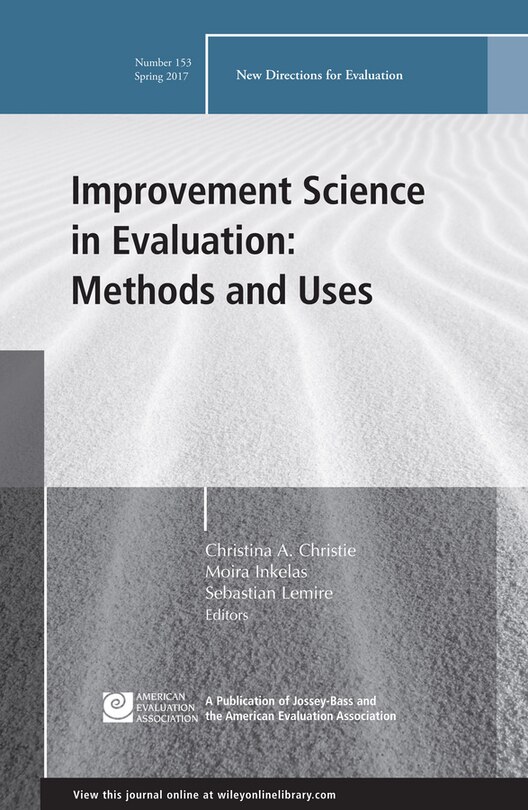 Couverture_Improvement Science in Evaluation: Methods and Uses