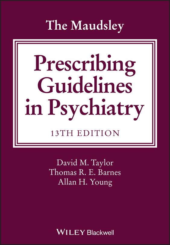 Couverture_The Maudsley Prescribing Guidelines in Psychiatry