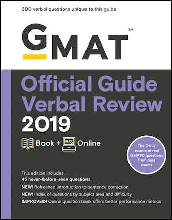 GMAT Official Guide Verbal Review 2019: Book + Online