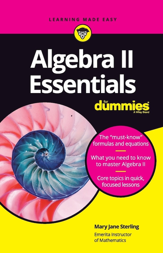 Front cover_Algebra II Essentials For Dummies