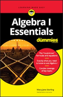 Front cover_Algebra I Essentials For Dummies