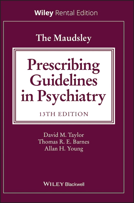 Front cover_The Maudsley Prescribing Guidelines in Psychiatry