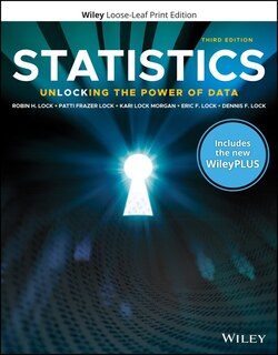 Couverture_Statistics: Unlocking the Power of Data, 3e WileyPLUS Card with Loose-leaf Set Single Term