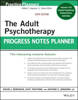 Couverture_The Adult Psychotherapy Progress Notes Planner