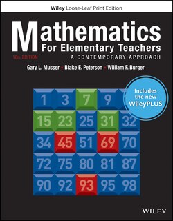 Couverture_Mathematics for Elementary Teachers: A Contemporary Approach, 10e WileyPLUS Card with Loose-leaf Set Single Term