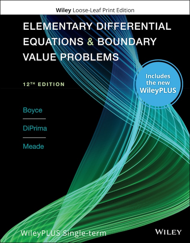 Front cover_Elementary Differential Equations and Boundary Value Problems, 12e WileyPLUS Card and Loose-leaf Set Single Term