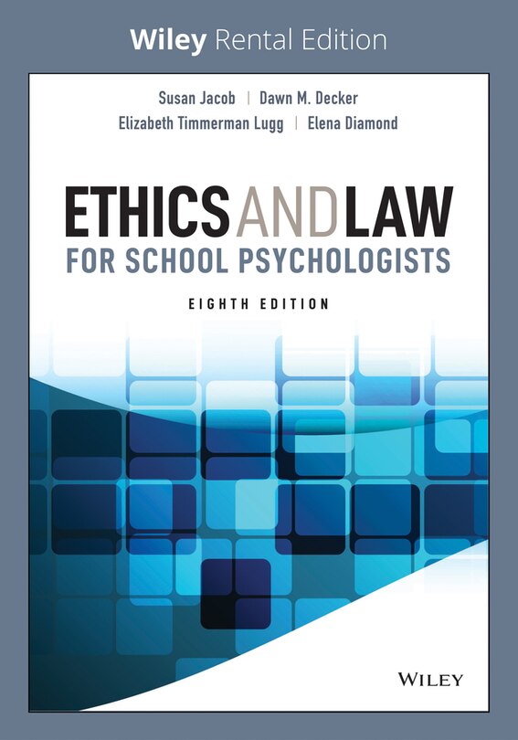 Front cover_Ethics And Law For School Psychologists
