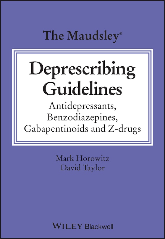 Front cover_The Maudsley Deprescribing Guidelines