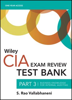 Couverture_Wiley CIA 2022 Test Bank, Part 3: Business Knowledge for Internal Auditing (1-year access)