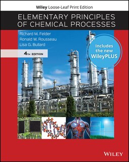 Front cover_Elementary Principles of Chemical Processes, 4e WileyPLUS Card and Loose-leaf Set Multi-Term