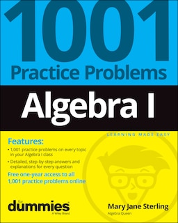 Couverture_Algebra I: 1001 Practice Problems For Dummies (+ Free Online Practice)