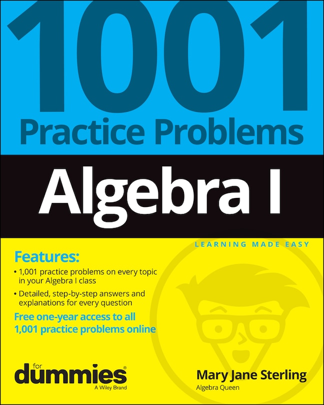 Couverture_Algebra I: 1001 Practice Problems For Dummies (+ Free Online Practice)