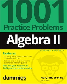 Couverture_Algebra Ii: 1001 Practice Problems For Dummies (+ Free Online Practice)