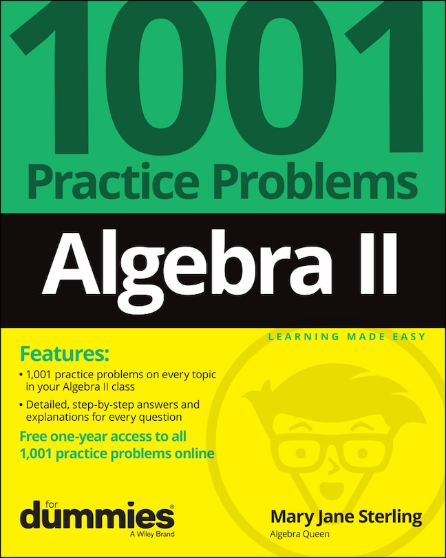 Couverture_Algebra Ii: 1001 Practice Problems For Dummies (+ Free Online Practice)
