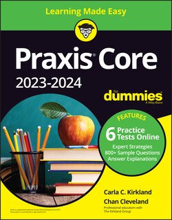 Front cover_Praxis Core 2023-2024 For Dummies with Online Practice
