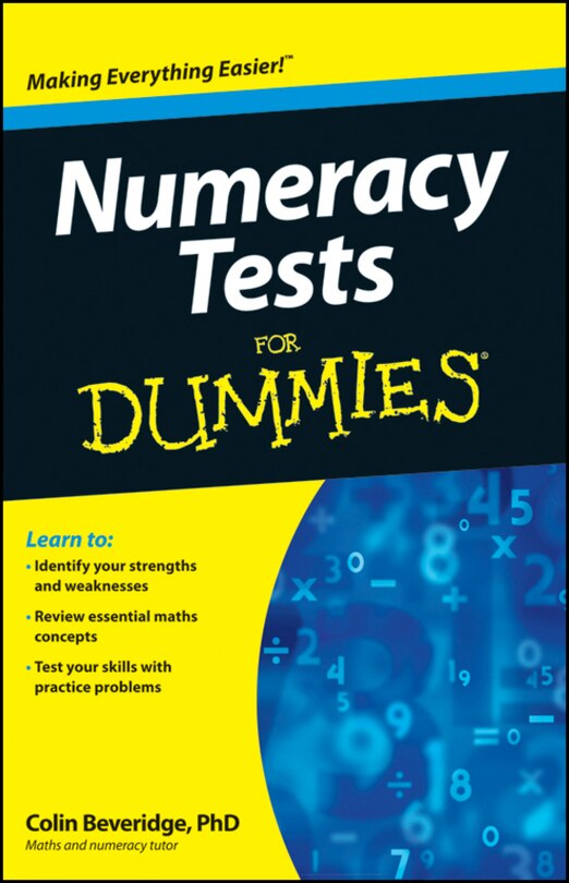 Front cover_Numeracy Tests For Dummies