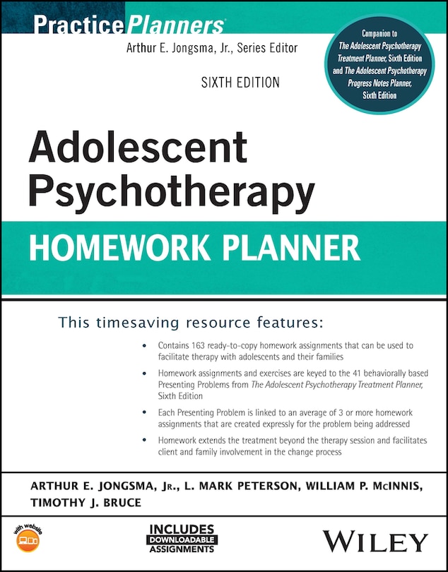 Front cover_Adolescent Psychotherapy Homework Planner