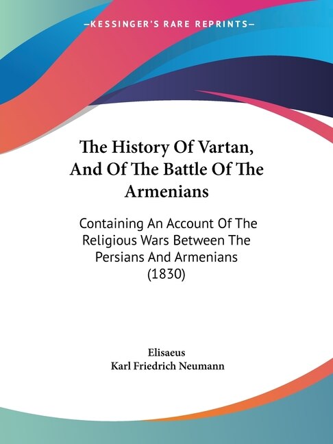 Couverture_The History Of Vartan, And Of The Battle Of The Armenians