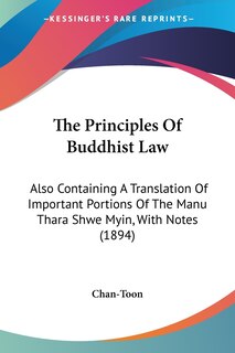 Front cover_The Principles Of Buddhist Law