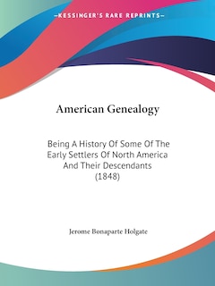 Front cover_American Genealogy