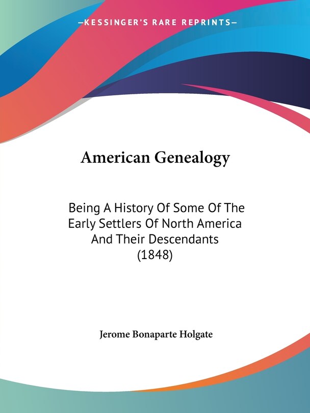 Front cover_American Genealogy