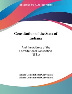 Couverture_Constitution of the State of Indiana