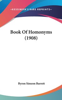 Book Of Homonyms (1908)