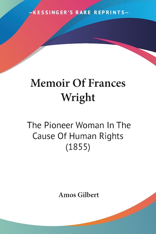 Couverture_Memoir Of Frances Wright