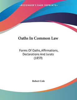 Couverture_Oaths In Common Law