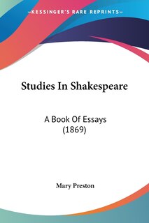 Couverture_Studies In Shakespeare